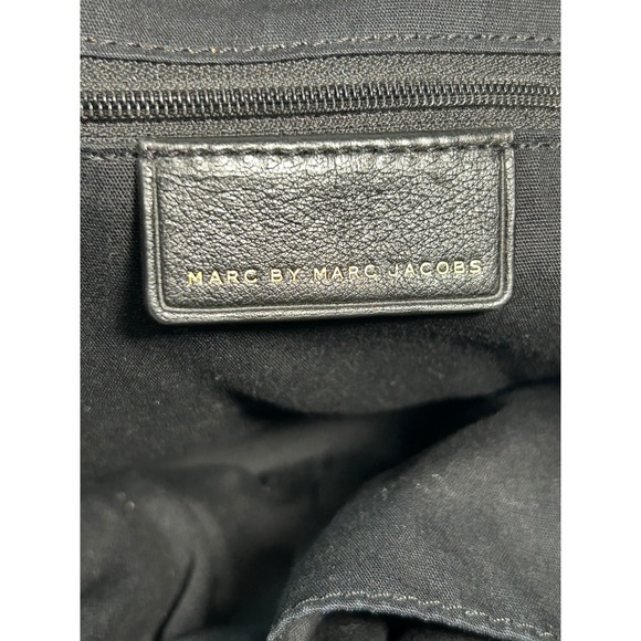 Marc by Marc Jacobs Black Leather Bucket Bag Standard Supply Workwear Gld Accent - Picture 7 of 11